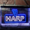 Harp LED Sign Man Cave Home Bar Pub Decor