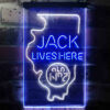 Illinois Jack Daniel's Home Bar Neon Light LED Sign Man Cave Decor