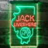 Illinois Jack Daniel's Home Bar Neon Light LED Sign Man Cave Decor