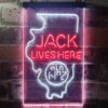 Illinois Jack Daniel's Home Bar Neon Light LED Sign Man Cave Decor