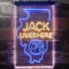 Illinois Jack Daniel's Home Bar Neon Light LED Sign Man Cave Decor