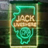 Illinois Jack Daniel's Home Bar Neon Light LED Sign Man Cave Decor