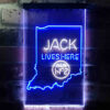 Indiana Jack Daniel's Home Bar Neon Light LED Sign Man Cave Decor