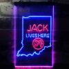 Indiana Jack Daniel's Home Bar Neon Light LED Sign Man Cave Decor