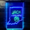 Indiana Jack Daniel's Home Bar Neon Light LED Sign Man Cave Decor