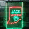 Indiana Jack Daniel's Home Bar Neon Light LED Sign Man Cave Decor