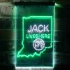 Indiana Jack Daniel's Home Bar Neon Light LED Sign Man Cave Decor