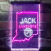 Indiana Jack Daniel's Home Bar Neon Light LED Sign Man Cave Decor