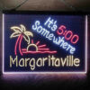 It 500 Somewhere Margaritaville 3-Color LED Sign Man Cave Home Bar Pub Decor