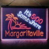 It 500 Somewhere Margaritaville 3-Color LED Sign Man Cave Home Bar Pub Decor