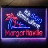 It 500 Somewhere Margaritaville 3-Color LED Sign Man Cave Home Bar Pub Decor