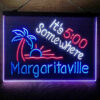 It 500 Somewhere Margaritaville 3-Color LED Sign Man Cave Home Bar Pub Decor