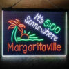 It 500 Somewhere Margaritaville 3-Color LED Sign Man Cave Home Bar Pub Decor