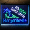 It 500 Somewhere Margaritaville 3-Color LED Sign Man Cave Home Bar Pub Decor