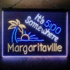 It 500 Somewhere Margaritaville 3-Color LED Sign Man Cave Home Bar Pub Decor