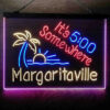 It 500 Somewhere Margaritaville 3-Color LED Sign Man Cave Home Bar Pub Decor