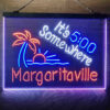 It 500 Somewhere Margaritaville 3-Color LED Sign Man Cave Home Bar Pub Decor