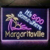 It 500 Somewhere Margaritaville 3-Color LED Sign Man Cave Home Bar Pub Decor