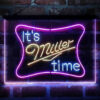 It Miller Time 3-Color LED Sign Man Cave Home Bar Pub Decor