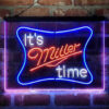 It Miller Time 3-Color LED Sign Man Cave Home Bar Pub Decor