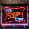 It Miller Time 3-Color LED Sign Man Cave Home Bar Pub Decor