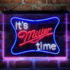 It Miller Time 3-Color LED Sign Man Cave Home Bar Pub Decor