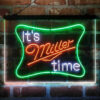 It Miller Time 3-Color LED Sign Man Cave Home Bar Pub Decor