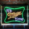 It Miller Time 3-Color LED Sign Man Cave Home Bar Pub Decor