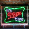 It Miller Time 3-Color LED Sign Man Cave Home Bar Pub Decor