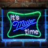 It Miller Time 3-Color LED Sign Man Cave Home Bar Pub Decor