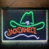 Jack Daniel Hat 3-Color LED Sign Man Cave Home Bar Pub Decor