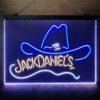 Jack Daniel Hat 3-Color LED Sign Man Cave Home Bar Pub Decor