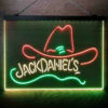 Jack Daniel Hat 3-Color LED Sign Man Cave Home Bar Pub Decor