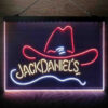 Jack Daniel Hat 3-Color LED Sign Man Cave Home Bar Pub Decor