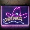 Jack Daniel Hat 3-Color LED Sign Man Cave Home Bar Pub Decor