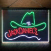 Jack Daniel Hat 3-Color LED Sign Man Cave Home Bar Pub Decor