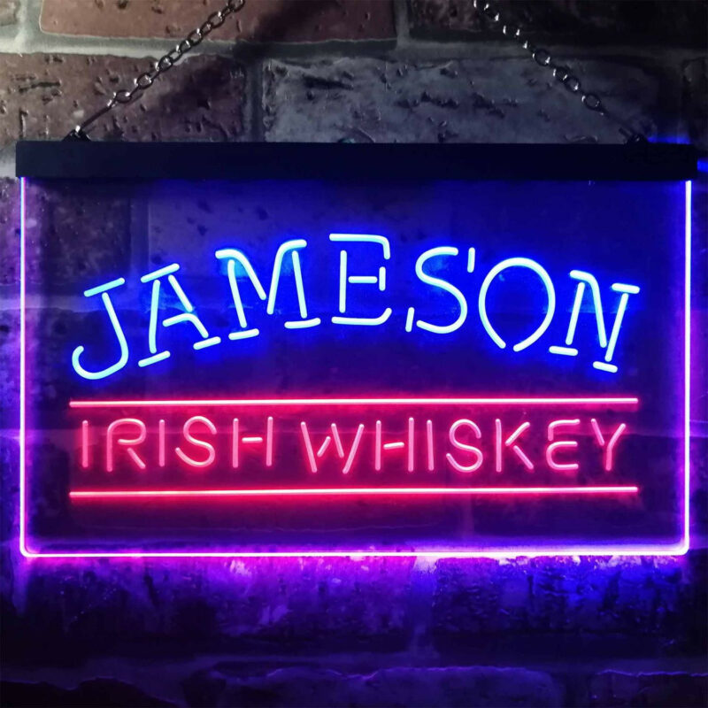 Jameson Irish Whiskey LED Sign Man Cave Home Bar Decor