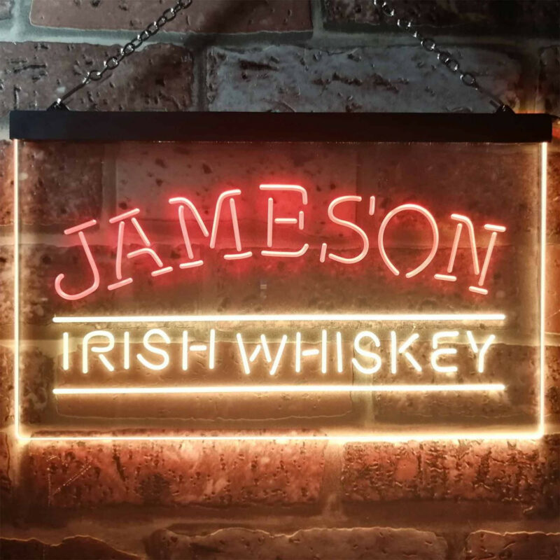 Jameson Irish Whiskey LED Sign Man Cave Home Bar Decor