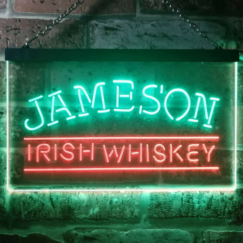 Jameson Irish Whiskey LED Sign Man Cave Home Bar Decor