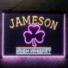 Jameson Irish Whiskey Shamrock 3-Color LED Sign Man Cave Home Bar Pub Decor