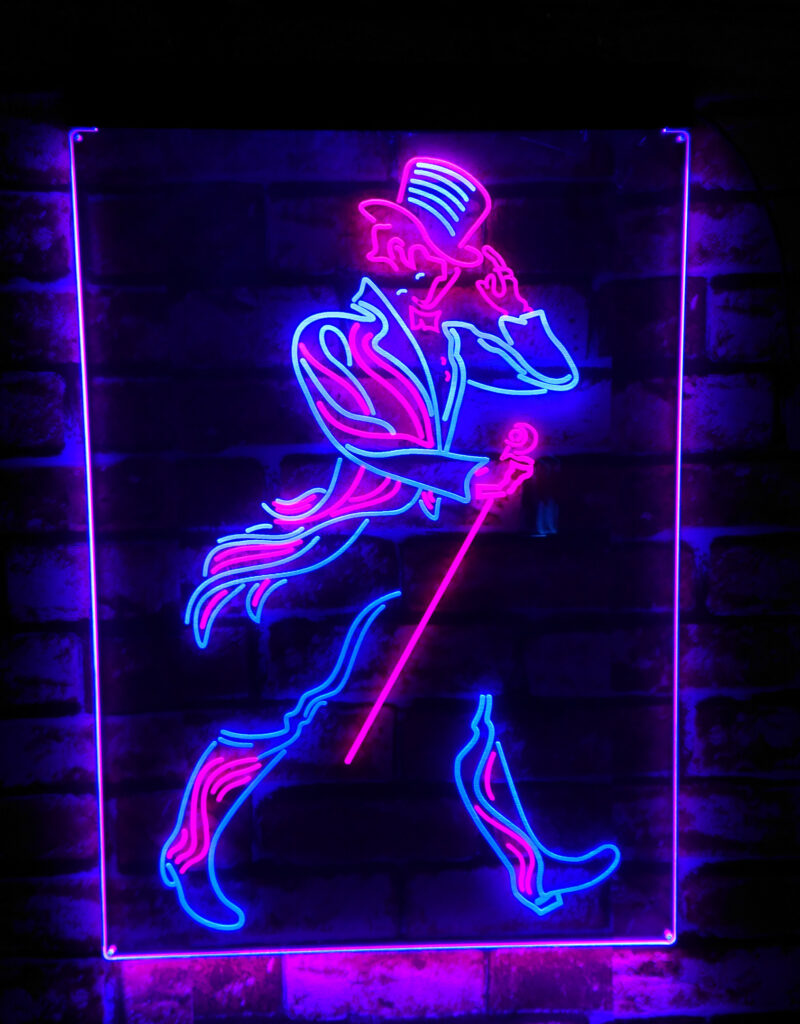 Johnnie Walker Detail Logo LED Sign Man Cave Home Bar Pub Decor