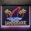 Landshark Palm Tree Island 3-Color LED Sign Man Cave Home Bar Pub Decor