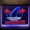 Landshark Palm Tree Island 3-Color LED Sign Man Cave Home Bar Pub Decor