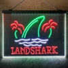 Landshark Palm Tree Island 3-Color LED Sign Man Cave Home Bar Pub Decor