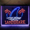 Landshark Palm Tree Island 3-Color LED Sign Man Cave Home Bar Pub Decor