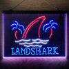 Landshark Palm Tree Island 3-Color LED Sign Man Cave Home Bar Pub Decor