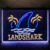 Landshark Palm Tree Island 3-Color LED Sign Man Cave Home Bar Pub Decor