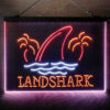 Landshark Palm Tree Island 3-Color LED Sign Man Cave Home Bar Pub Decor