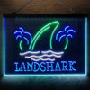 Landshark Palm Tree Island 3-Color LED Sign Man Cave Home Bar Pub Decor