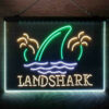 Landshark Palm Tree Island 3-Color LED Sign Man Cave Home Bar Pub Decor